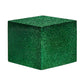 A resin cube made with the Green Glitter Mica Powder Pigment by Pigmently.