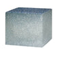 A resin cube made with the Silver Glitter Mica Powder Pigment by Pigmently.