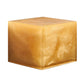 A resin cube made with the Gold Diamond Mica Powder Pigment by Pigmently.