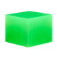 A resin cube made with the Neon Green Mica Powder Pigment by Pigmently.
