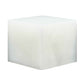 A resin cube made with the Porcelain White Mica Powder Pigment by Pigmently.