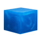 A resin cube made with the Real Royal Blue Mica Powder Pigment by Pigmently.