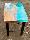 Coffee Table Made from Epoxy and Pigments