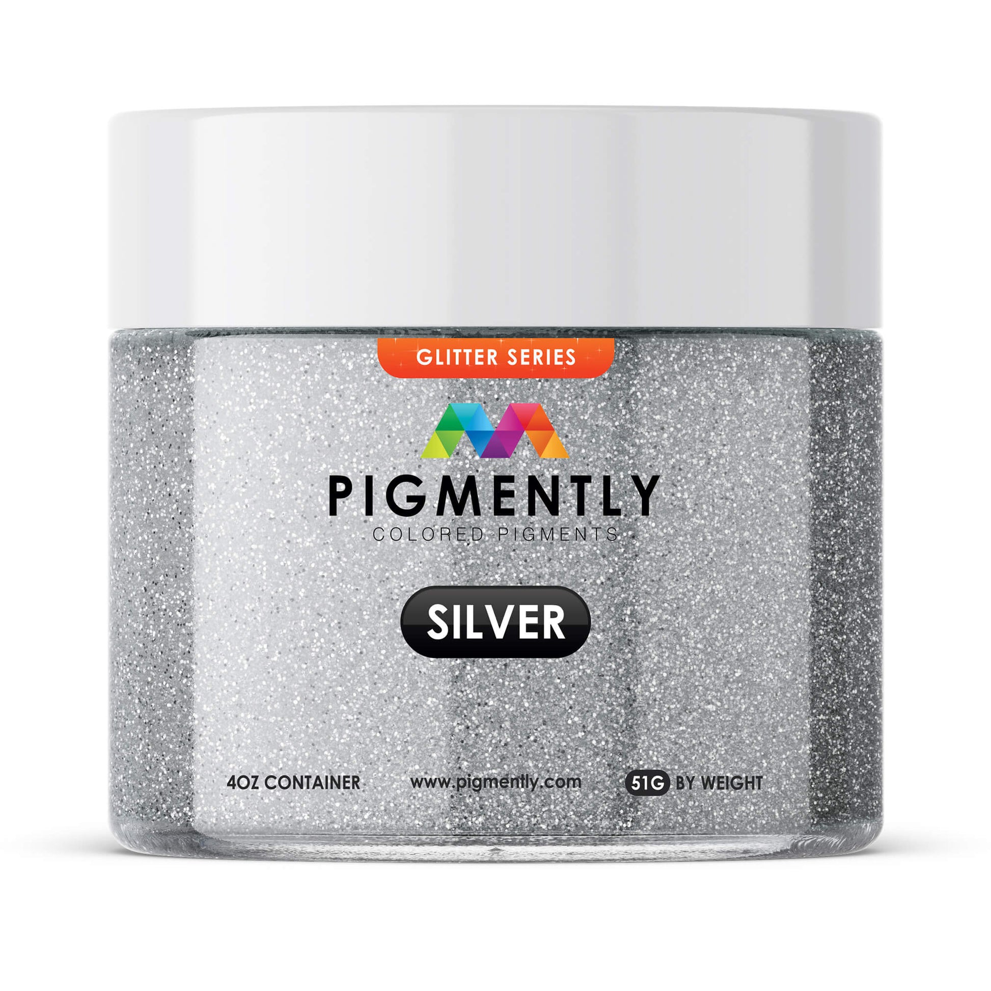 Pigmently Glitter Silver Mica Powder