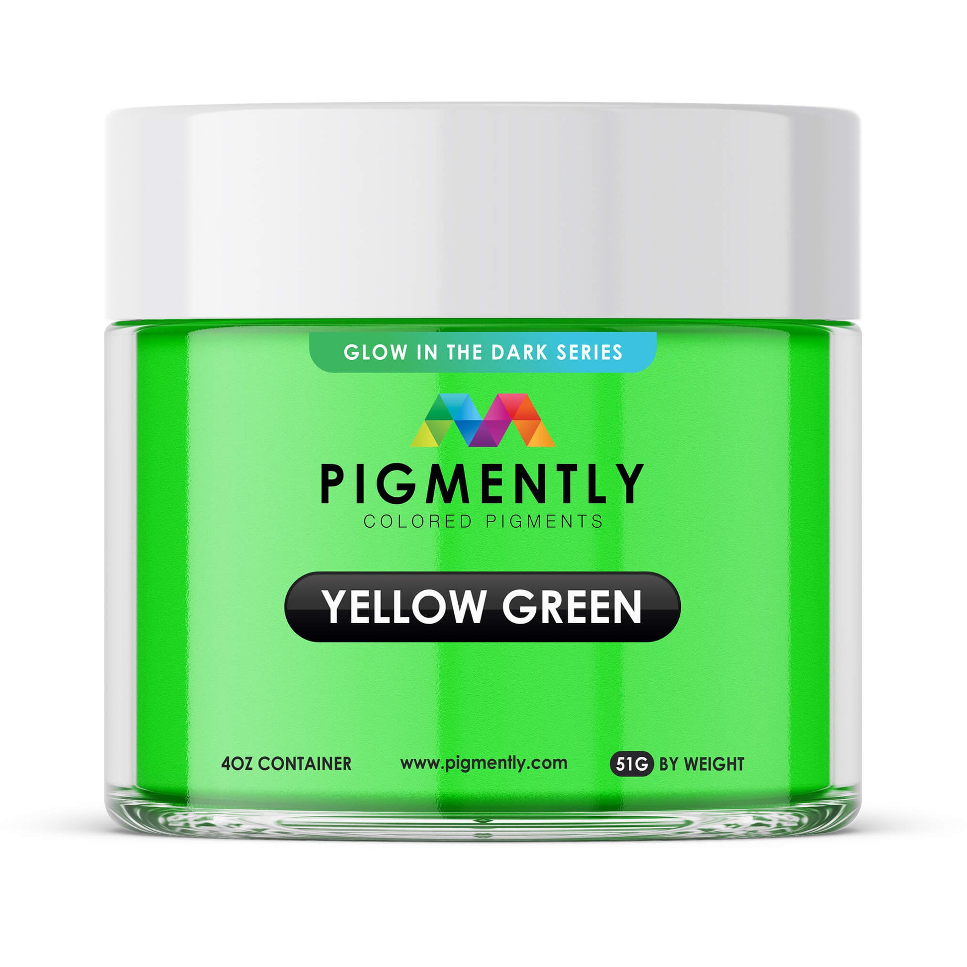 Pigmently Glow Yellow Green Mica Powder